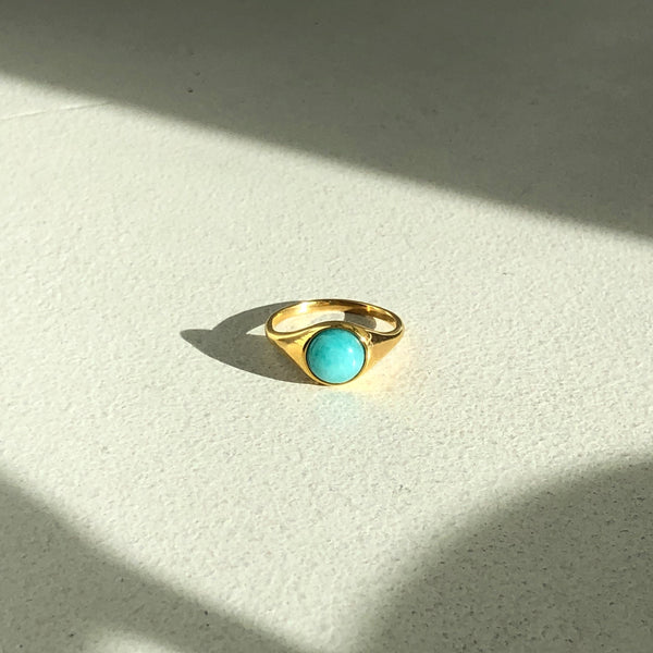 Amazonite Ring, Solid 14k Gold | ONE-OF-A-KIND