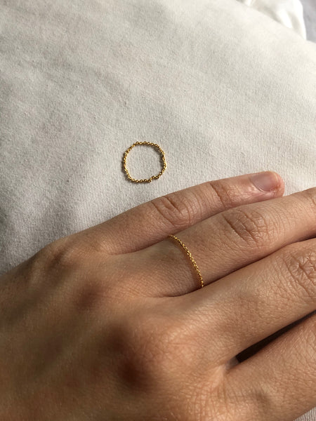 Barely There Second Skin Chain Ring, Solid 18k Gold