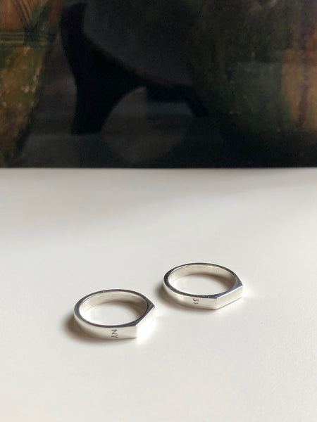 Flat Top Band Ring, Solid 14k Gold (5396152942636)
