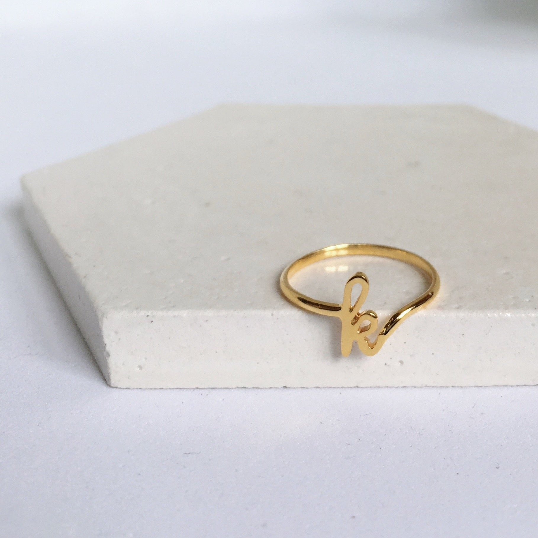 Initial Ring, Solid 14k Gold (5395334430764)